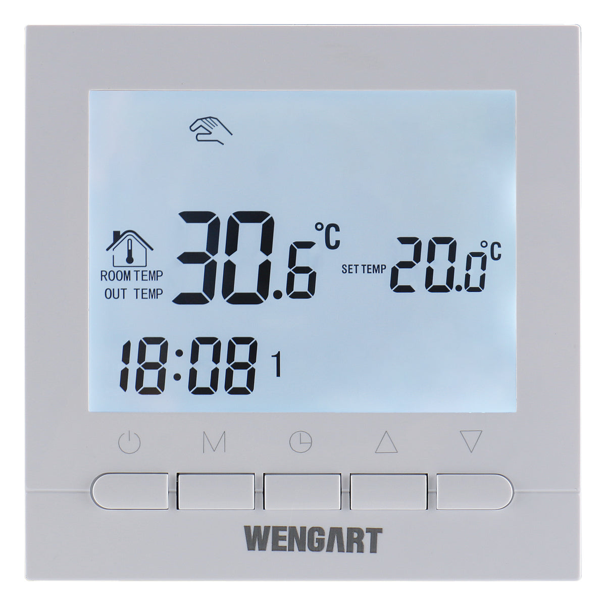 Wengart Gas Thermostat WG02B04BW,Digital LCD Display,Programmable,Batt