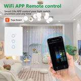 Wengart Smart Wall Touch Light Switch 2.4GHz WiFi AC125V 10Amp,3Gang White