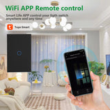 Wengart Smart Wall Touch Light Switch 2.4GHz WiFi AC125V 10Amp,1Gang Black