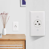 Wengart Single Receptacle Outlet, 250VAC 20Amp Wall Outlet