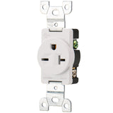 Wengart Single Receptacle Outlet, 250VAC 20Amp Wall Outlet