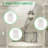 Wengart 4-Way Decorator Wall Light Switch,120/277V 15A