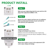 Wengart LCDI Power Cord Plug NEMA5-15P Air Conditioning Extension Cable AC120V 60Hz Leakage Current Detection Interrupter UL listed White