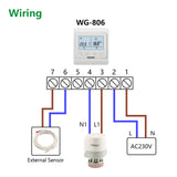 Wengart 2 Wire Thermal Actuator Valve WG03, 100Pack Normaly Closed AC230V for Underfloor Heating Manifold with Itinerary