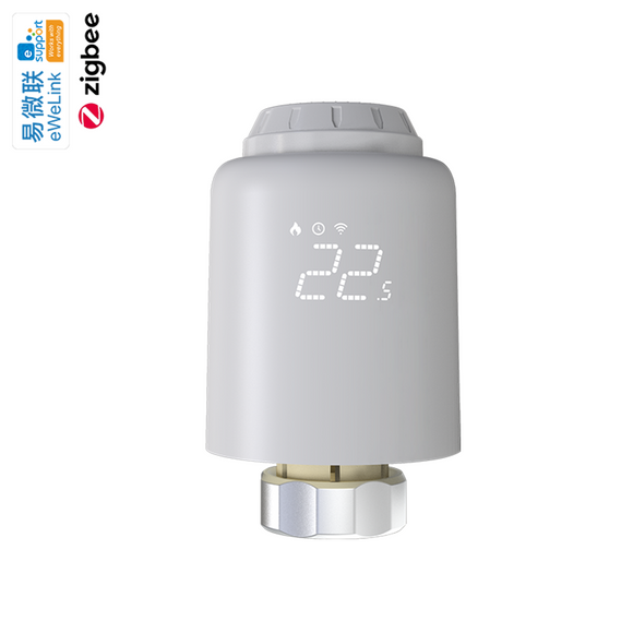 Wengart Zigbee Radiator Thermostat TRV-601,M30x1.5,eWeLink,Directly connect to Alexa