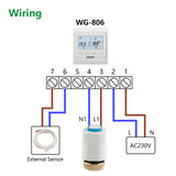 Wengart Thermal Actuator WGD06,100Pack AC230V for Floor Heating System with Room Temperature Control Normally Closed