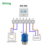 Wengart Thermal Actuator WG02,100Pack AC230V Valve on and off status with 360 degree LED Indication Normaly Closed for Underfloor Heating Blue