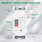 Wengart Circuit Breaker WGM1PV-125,2P,DC500V 125A