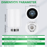 Wengart Smart Home Radiator Valve TRV-02,M30x1.5,Zigbee Thermostat,eWeLink App Zigbee Hub Required