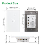 Wengart Smart Wall Touch Light Switch 2.4GHz WiFi AC125V 10Amp,1Gang White