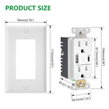 Wengart 15A USB Outlet PD20W,Type A&Type C PD3.0 QC3.0