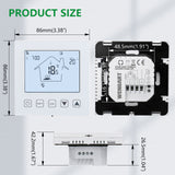 Wengart Home-Thermostat, programmierbar, WG603, AC90–240 V, max. 3 A, Touchscreen-LCD-Display, funktioniert für Fußbodenheizung, weiß