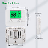 Wengart Non-Programmable Thermostat for Home,1 Heat/1 Cool with LCD  Green Backlight Screen,Compatible with Single Stage Systems