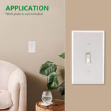 Wengart Toggle Light Switch,10Pack,120V 15Amp,Single Pole/3-Way,UL Listed,In Wall On/Off Fan&Light Switch Replacement,Residential and Commercial Grade,White