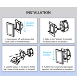 Thermostat tactile programmable Wengart WG372, AC230V 3A