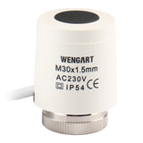 Wengart Thermal Actuator WG2209, 100Pack AC230V for Floor Heating System with Room Temperature Control Normally Open