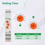 Wengart Delay Time Relay TBT7-A2,10 Functions Time Relay,2SPDT