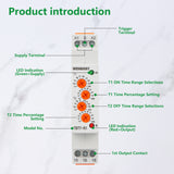 Wengart Delay Time Relay TBT7-R1,ACDC12-240V Cycle Delay,1SPDT