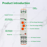 Wengart Delay Time Relay TBT7-A2,10 Functions Time Relay,2SPDT