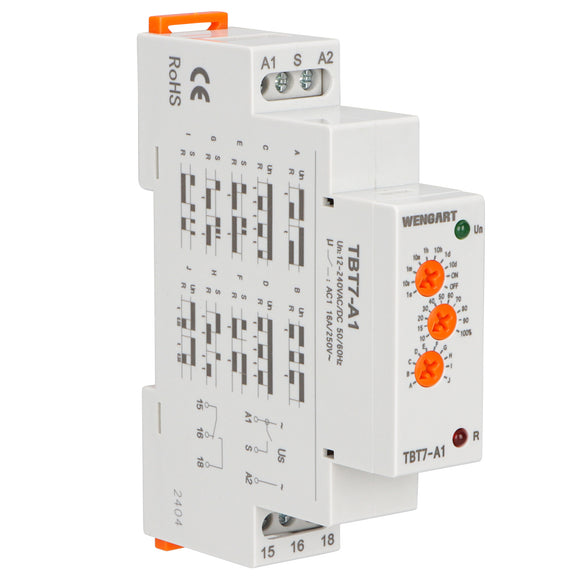 Wengart Delay Time Relay TBT7-A1,10 Functions Time Relay,1SPDT