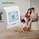 Wengart Programmable Thermostat WG809, 100Pack 3A, Touch Button, LCD display, Suitable for Water Heating System,White