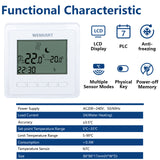 Wengart Weekly Programmable Thermostat WG306,AC230V 3A