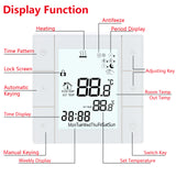 Wengart Room Thermostat WG352,AC230V Glass Touch Screen,3A