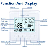 Wengart Weekly Programmable Thermostat WG306,AC230V 3A