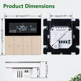 Wengart Digital Thermostat WG351,AC230V Touch Button,3A