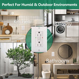 Wengart GFCI Outlet,AC125V 15Amp Tamper Resistant GFCI Receptacle, UL Listed