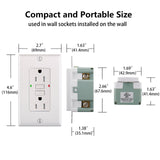 Wengart GFCI Outlet,AC125V 15Amp Tamper Resistant GFCI Receptacle, UL Listed
