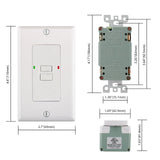 Wengart 20A Blank Face GFCI,AC125V,UL Listed,Weather Resistant GFCI Receptacle