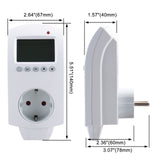 Wengart Plug in Thermostat WG02TP,7 day programmable,LCD Digital Display,Heating & Cooling Outlet,3600W