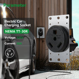 NEMA TT-30R Industrial Power Wall RV Receptacle 30Amp 125V 3 Pole 3 Wire Power Socket