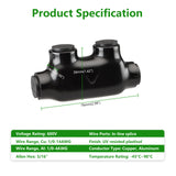 Wengart Insulated Inline Splice Connector Allen Hex Electric Connector and Cable Connector CU9AL 1/0