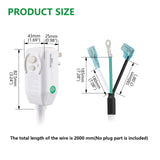 Wengart LCDI Power Cord Plug NEMA5-15P Air Conditioning Extension Cable AC120V 60Hz Leakage Current Detection Interrupter UL listed White