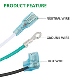 Wengart LCDI Power Cord Plug NEMA5-15P Air Conditioning Extension Cable AC120V 60Hz Leakage Current Detection Interrupter UL listed White