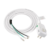 Wengart LCDI Power Cord Plug NEMA5-15P Air Conditioning Extension Cable AC120V 60Hz Leakage Current Detection Interrupter UL listed White