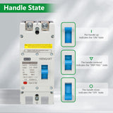 Wengart MCCB WGM3DC-320,PV Circuit Breaker DC1000V 2P 280A