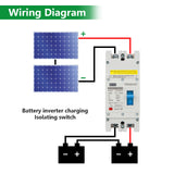 Wengart DC Molded Case Circuit Breaker WGM3DC-250,DC1000V 2P 100A