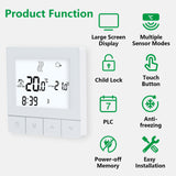 Wengart Programmable Touch Thermostat WG356,AC230V 3A,White