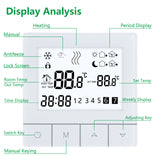 Wengart Programmable Touch Thermostat WG356,AC230V 3A,White