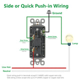 Wengart Rocker Decorator Paddle Light Switch,Single Pole,15Amp,120/277V