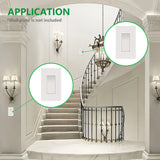 Wengart Rocker Decorator Paddle Light Switch,10Pack,Single Pole/3 way/4way,15Amp,120/277V,Quick Push-in & Side Wired,On/Off Wall Switch,UL Listed, White