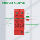 Wengart DC Photovoltaic Surge Protector Device,2P/3P DC500V/1000V