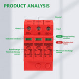 Wengart DC Photovoltaic Surge Protector Device,2P/3P DC500V/1000V