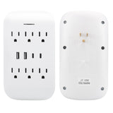 Wengart Multi Plug Outlet Extender 15Amp Surge Protector with 6 Outlet Extender and 4 USB Charging Ports