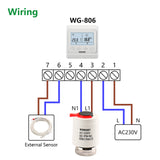 Wengart Plug Thermal Actuator WG2212, 100Pack,AC230V for Floor Heating System with Room Temperature Control Currentless Closed