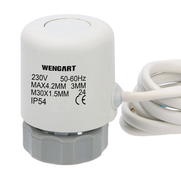 Wengart Heating system actuator WG909, Normally Closed AC230V 2W M30*1.5