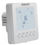 Wengart Heizungsthermostate WG02B05, 7 Tage programmierbares LCD-Display, Touchscreen, AC90–240 V, max. 3 A, geeignet für Fußbodenheizung